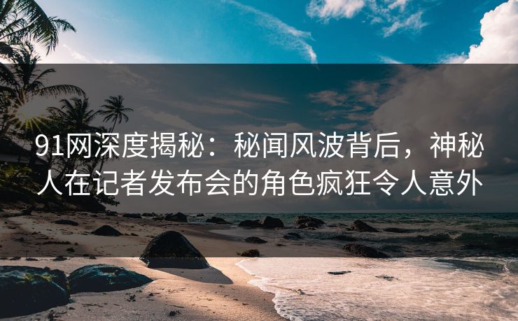 91网深度揭秘：秘闻风波背后，神秘人在记者发布会的角色疯狂令人意外