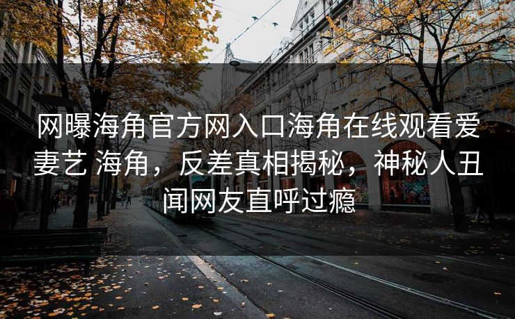 网曝海角官方网入口海角在线观看爱妻艺 海角，反差真相揭秘，神秘人丑闻网友直呼过瘾